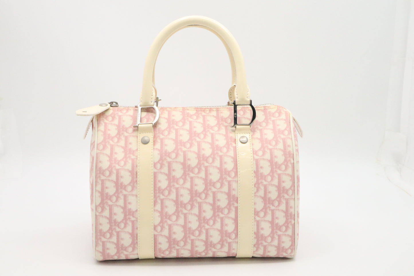 Dior Boston Bag in Pink Oblique Coated Canvas