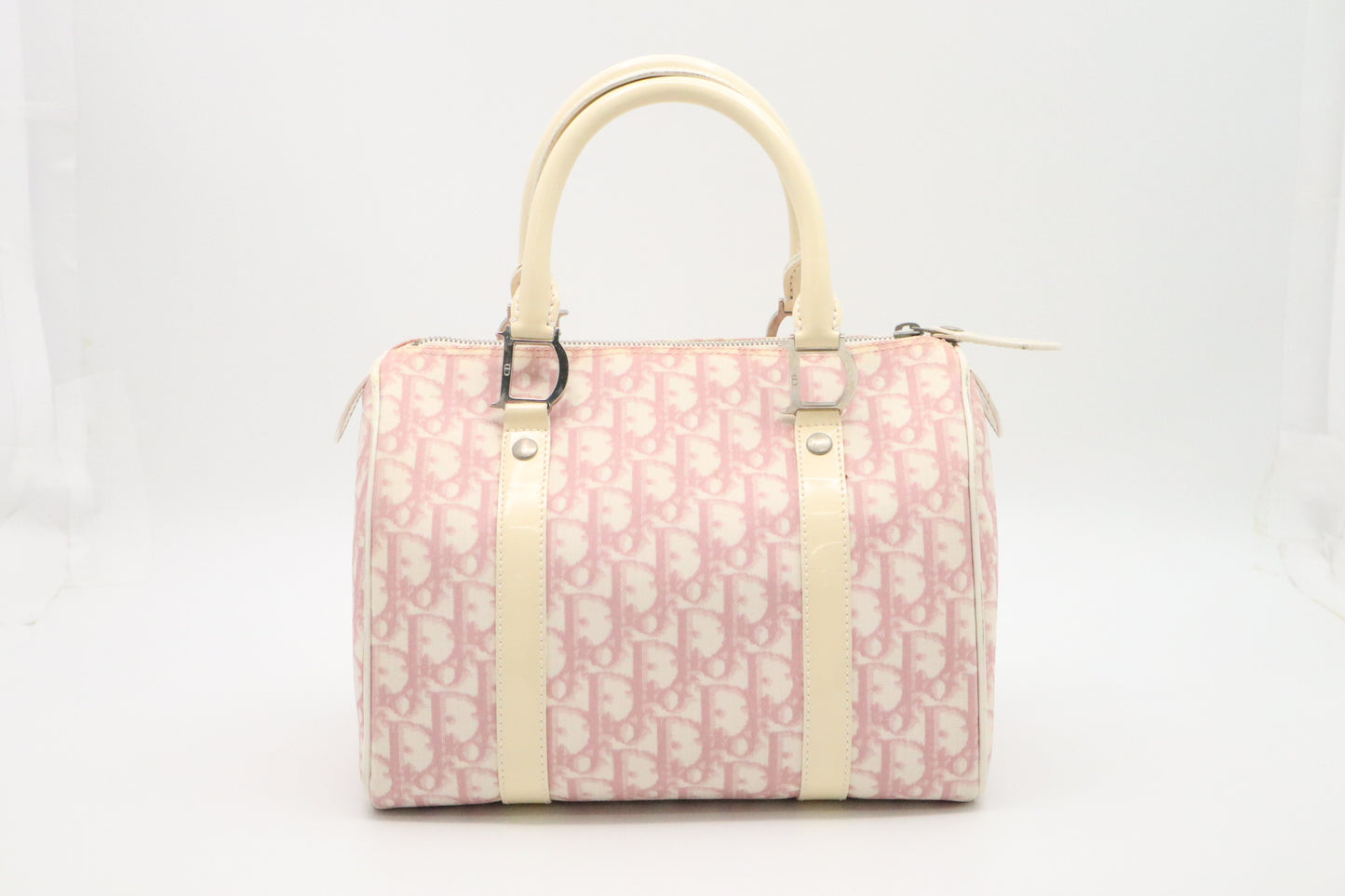 Dior Boston Bag in Pink Oblique Coated Canvas