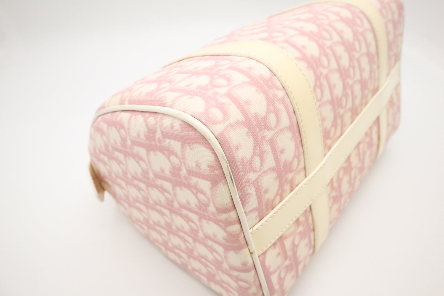 Dior Boston Bag in Pink Oblique Coated Canvas