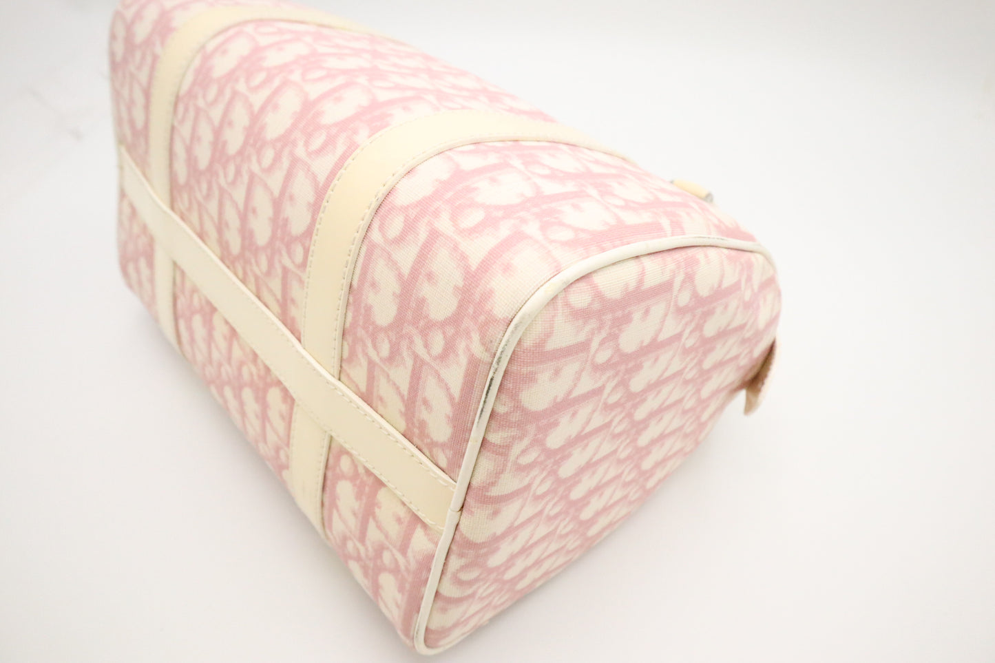 Dior Boston Bag in Pink Oblique Coated Canvas