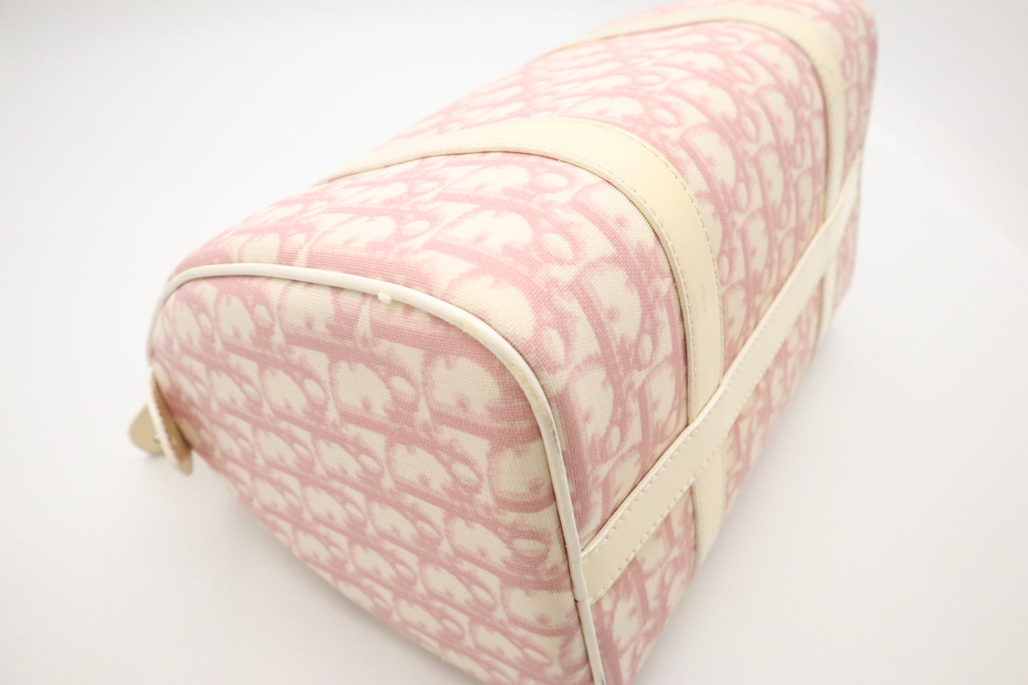 Dior Boston Bag in Pink Oblique Coated Canvas