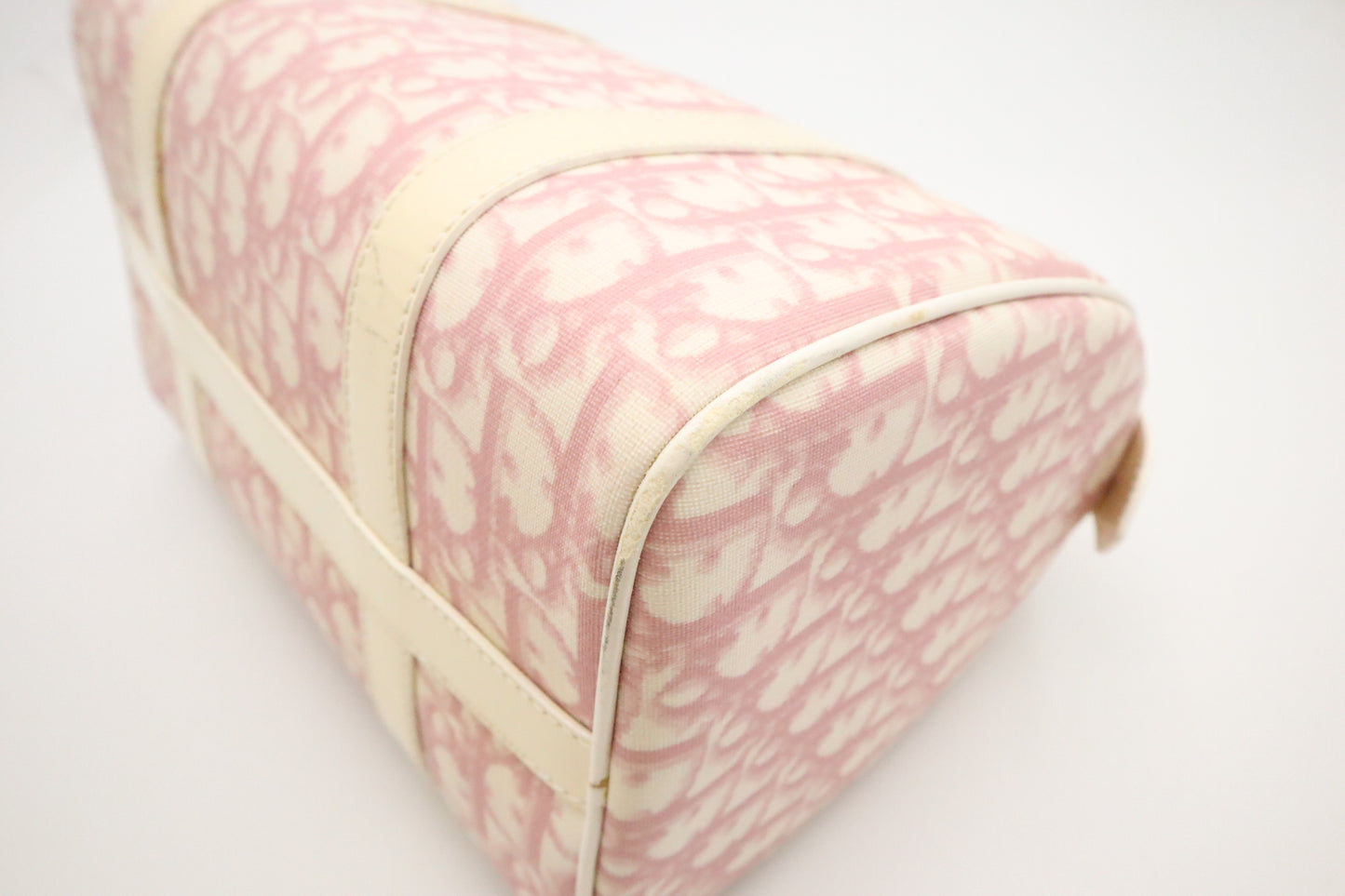 Dior Boston Bag in Pink Oblique Coated Canvas