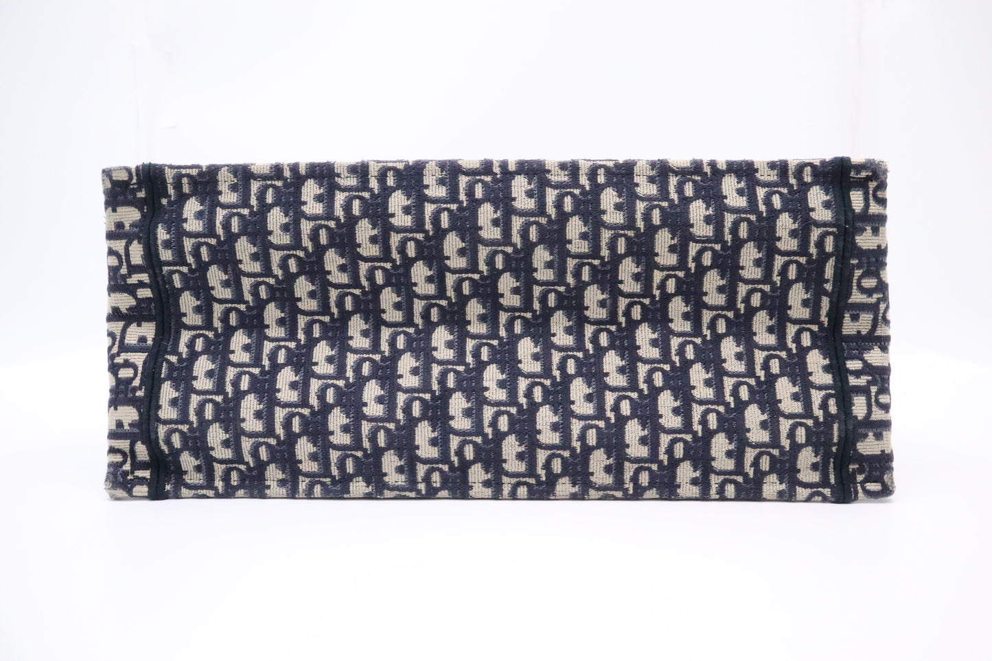 Dior Large Book Tote in Navy Oblique Embroidery Canvas