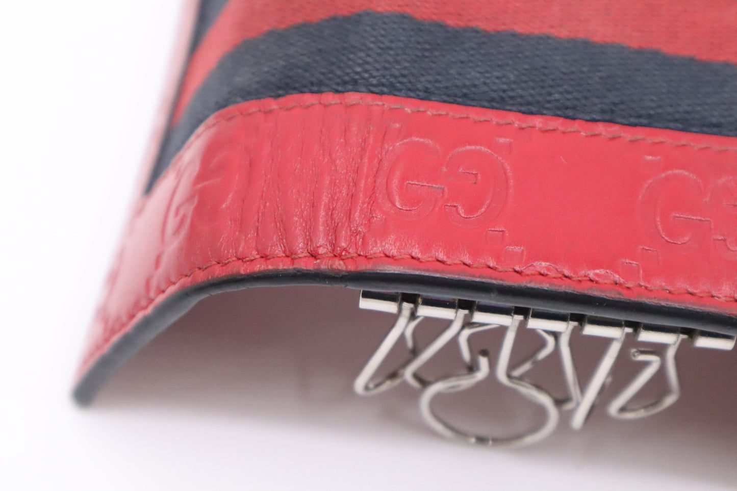 Gucci Key Case in Red Guccissima Leather