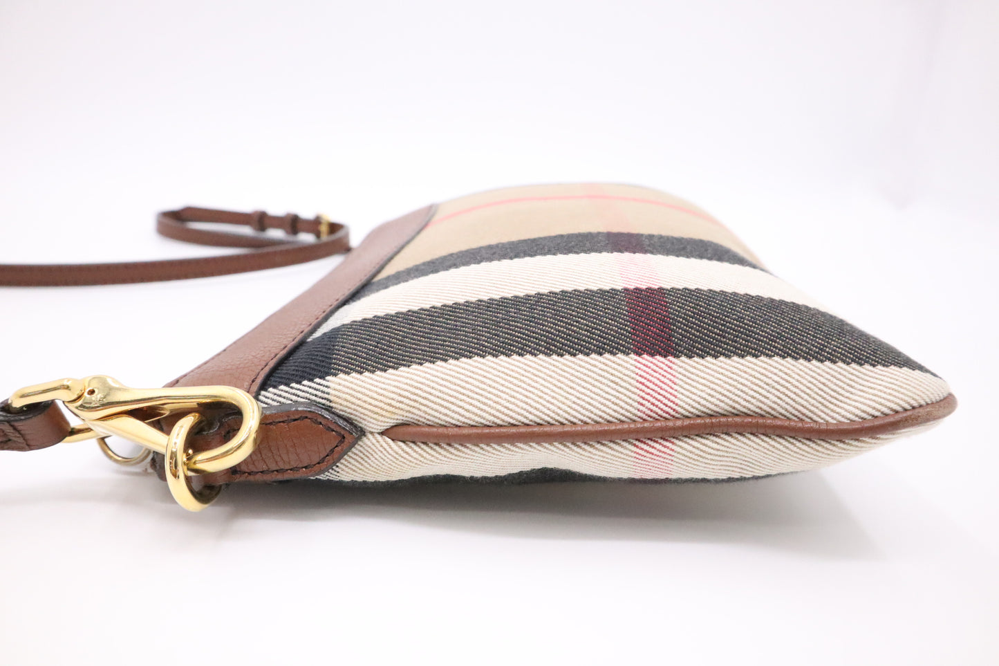 Burberry Crossbody in Brown Check Canvas