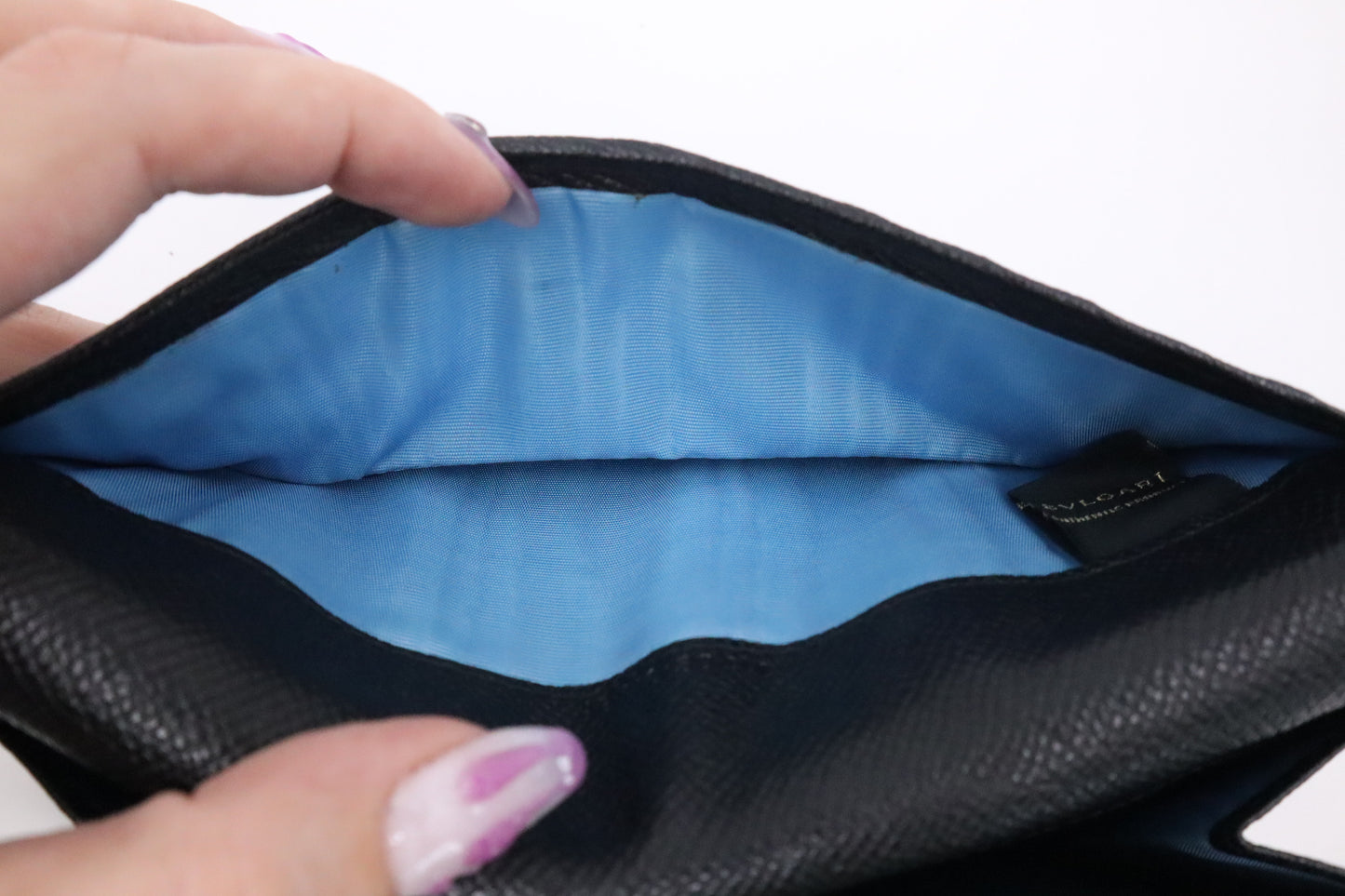 Bvlgari Long Wallet in Black Leather