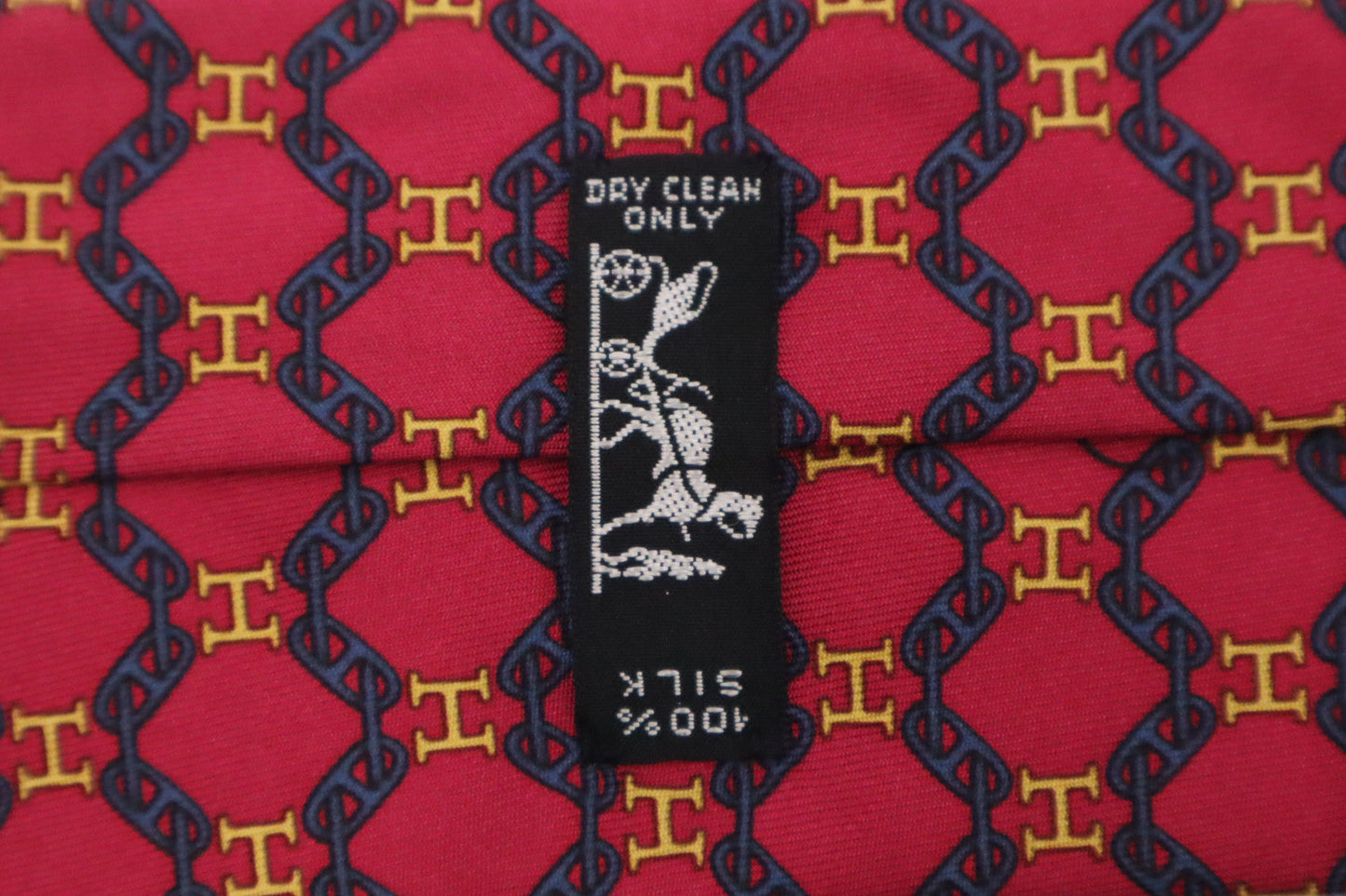 Hermes Tie in Pink Silk