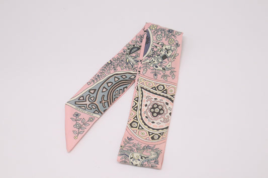 Hermes Twilly in Pink Silk