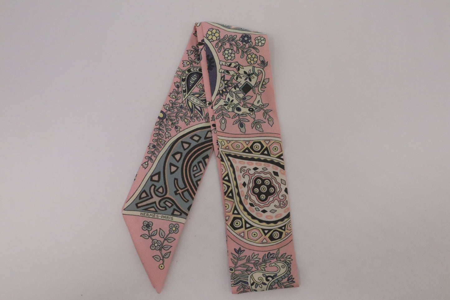 Hermes Twilly in Pink Silk
