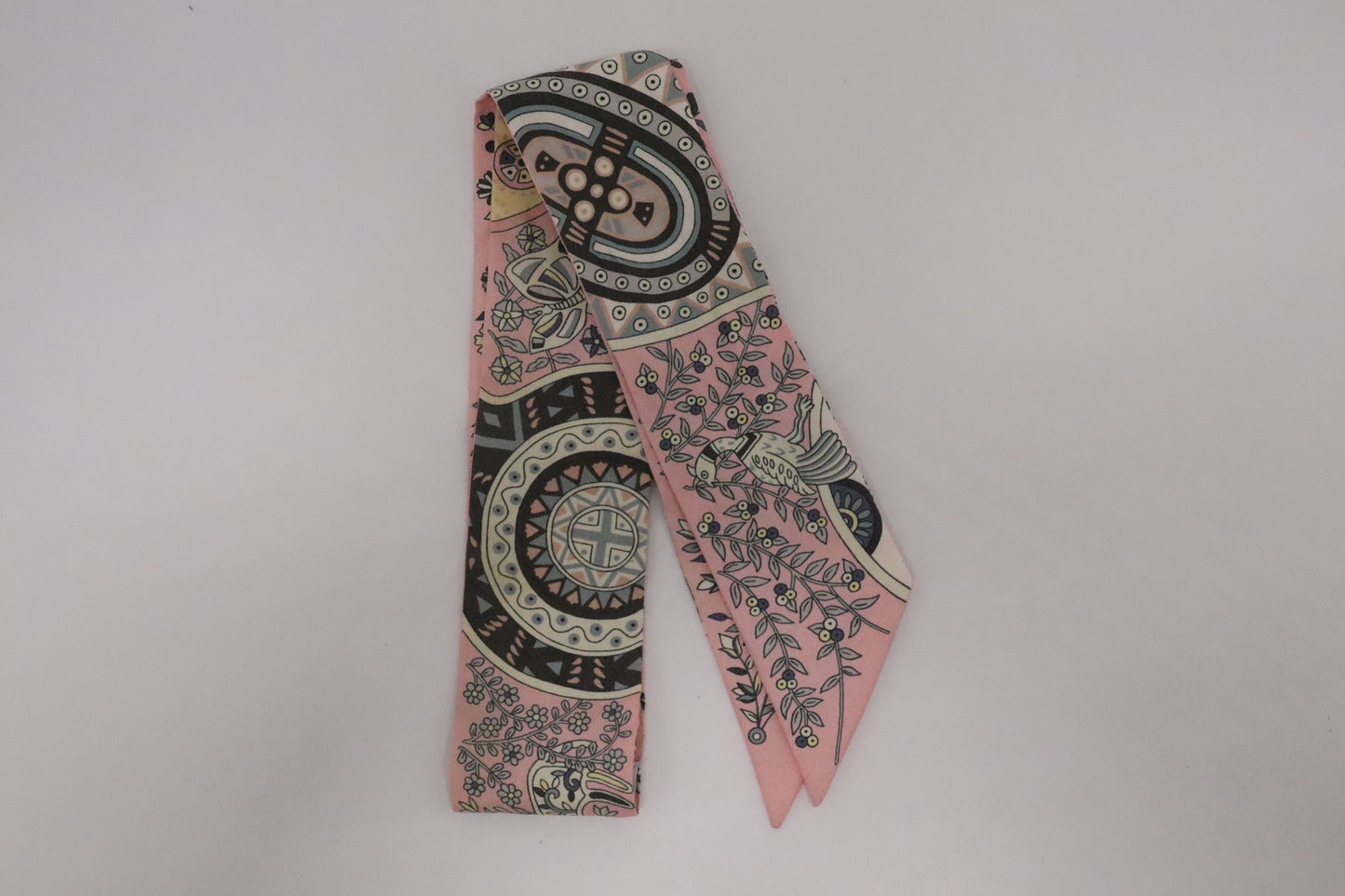 Hermes Twilly in Pink Silk