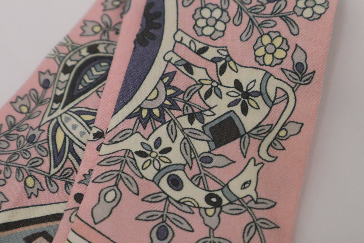 Hermes Twilly in Pink Silk