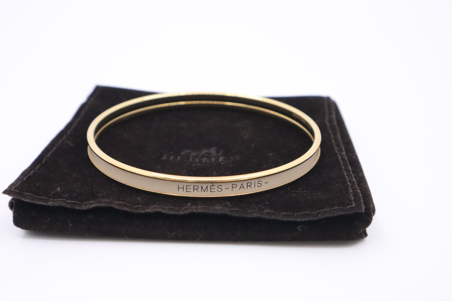 Hermes Uni Bangle in Beige