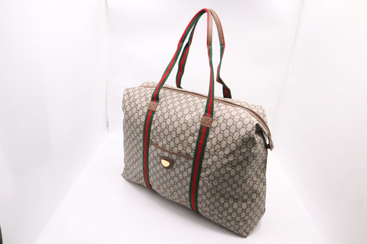 Gucci Plus Sherry Line Weekender Tote in GG Plus Canvas
