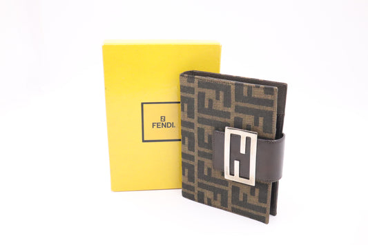 Fendi Small Agenda in Zucca Canvas