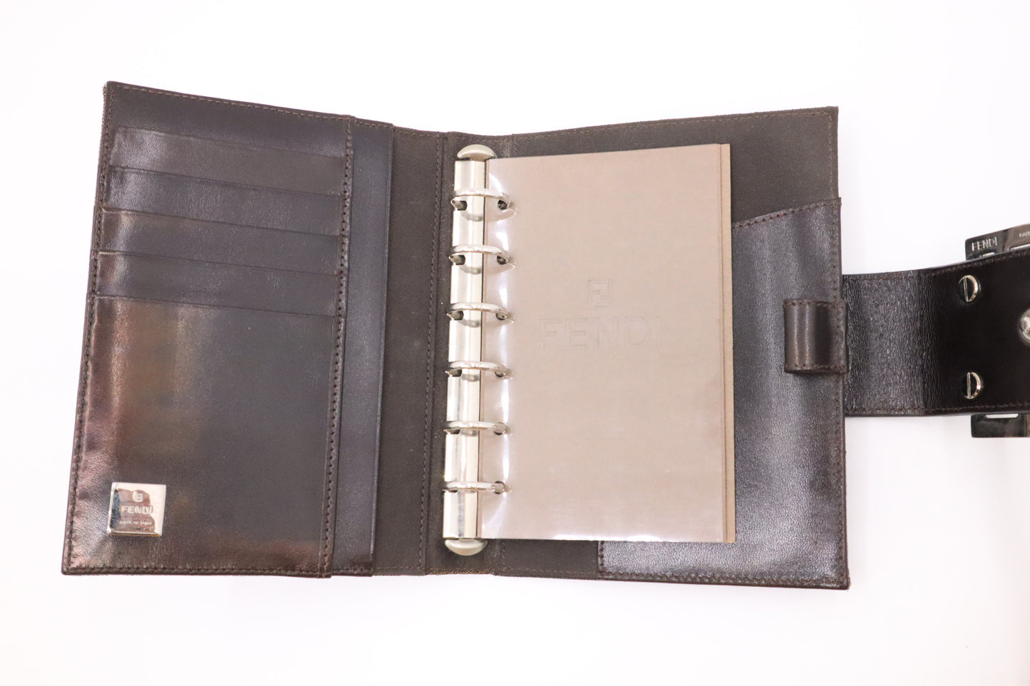 Fendi Small Agenda in Zucca Canvas