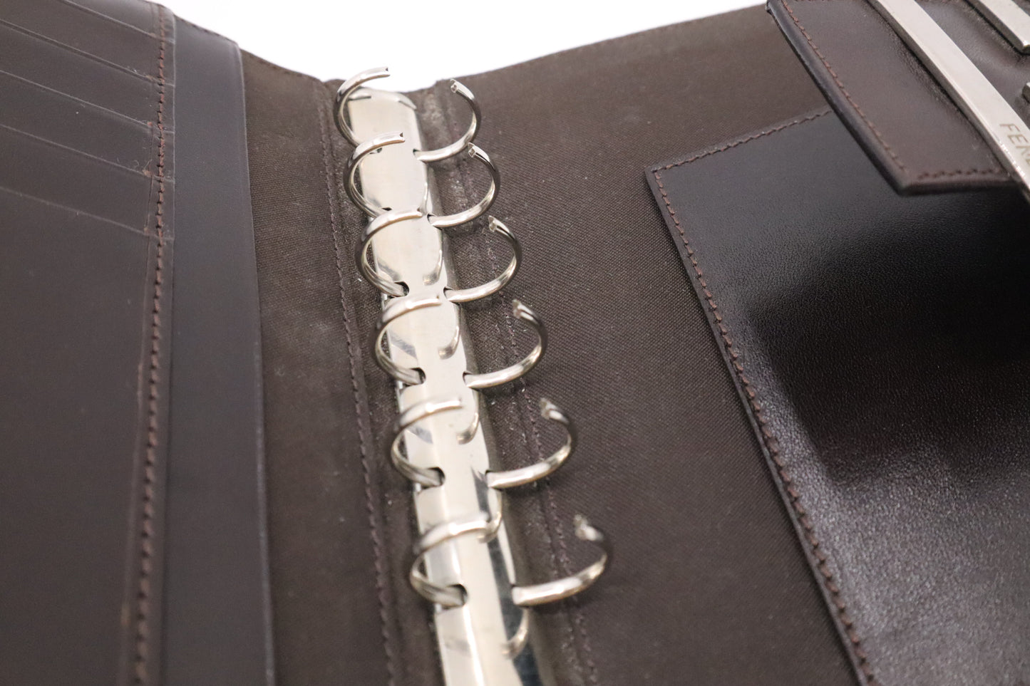 Fendi Small Agenda in Zucca Canvas