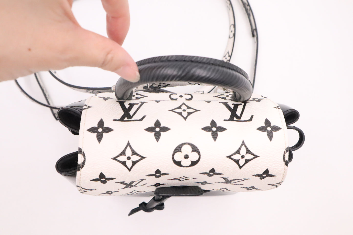 Louis Vuitton Hot Springs in Black & White Monogram Canvas & Vernis