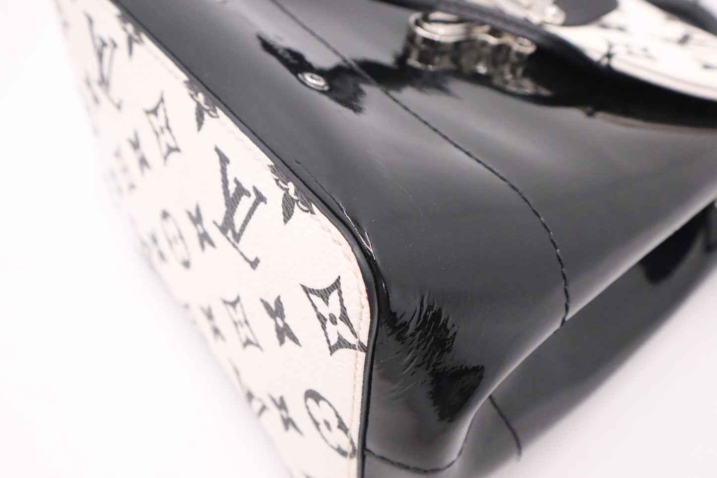 Louis Vuitton Hot Springs in Black & White Monogram Canvas & Vernis