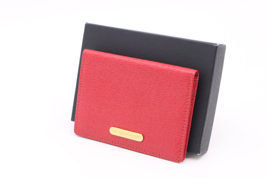 Burberry Card Case in Red Leather