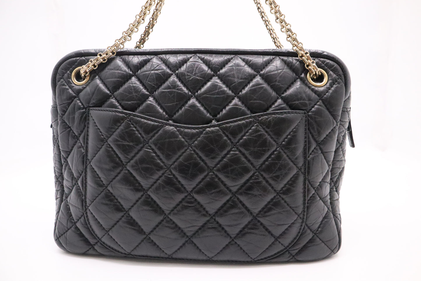 Chanel Reissue 2.55 Shoulder Bag in Black Leather