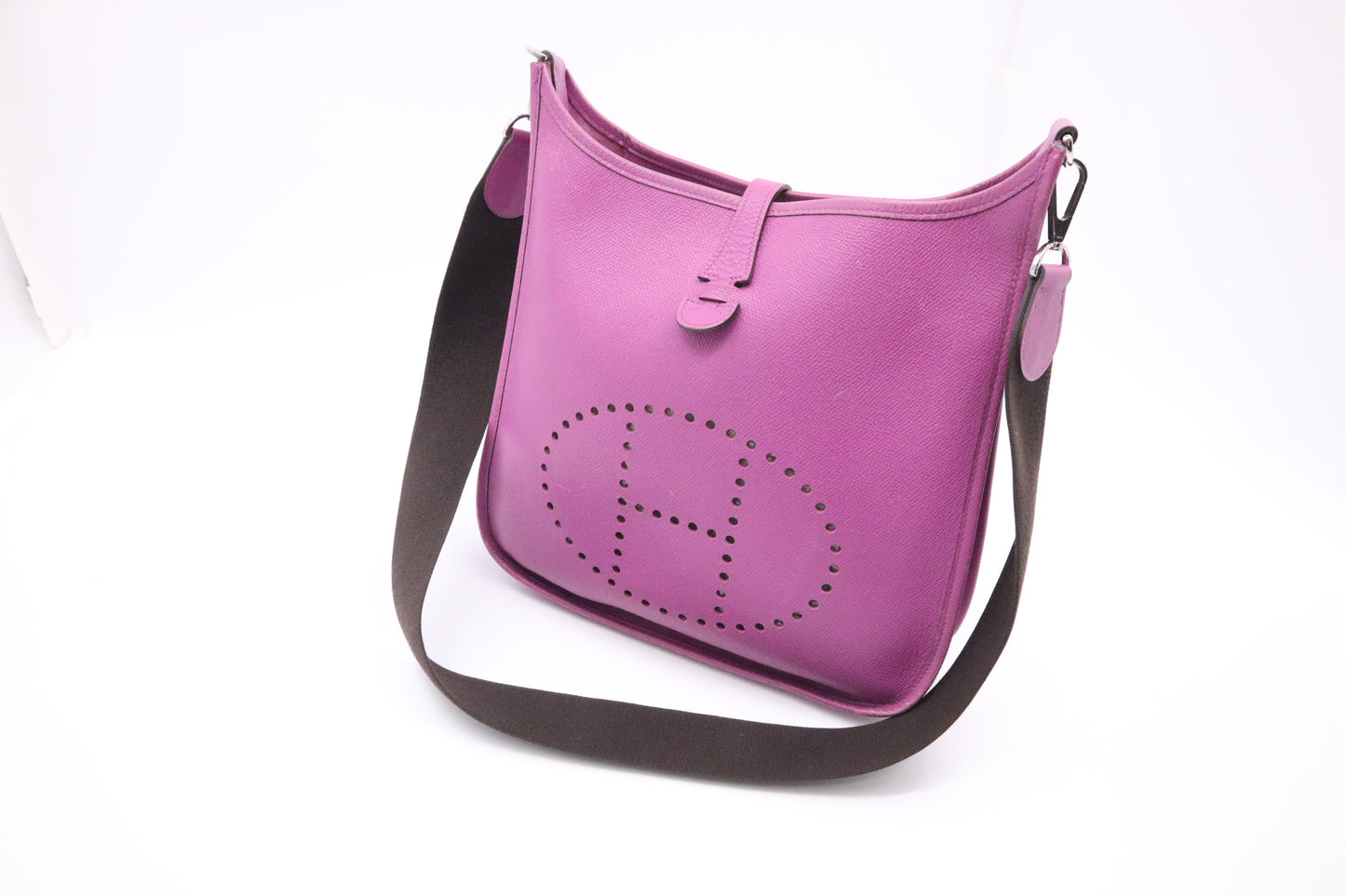Hermes Evelyne PM in Purple Leather