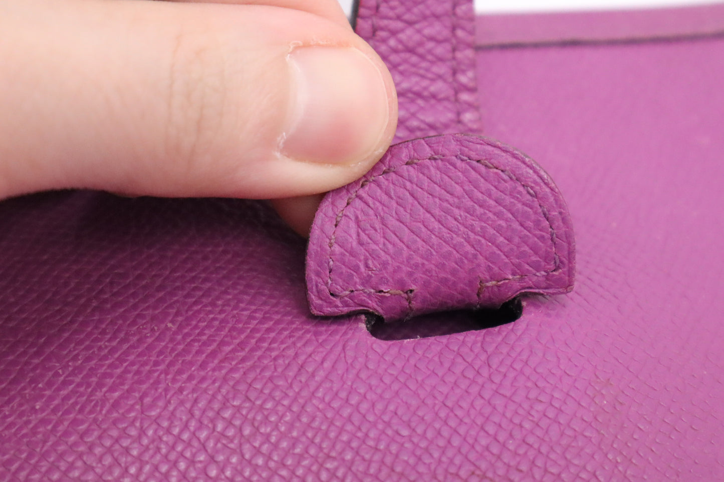 Hermes Evelyne PM in Purple Leather