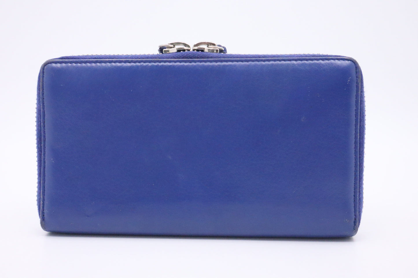 Balenciaga Zippy Long Wallet in Blue Leather
