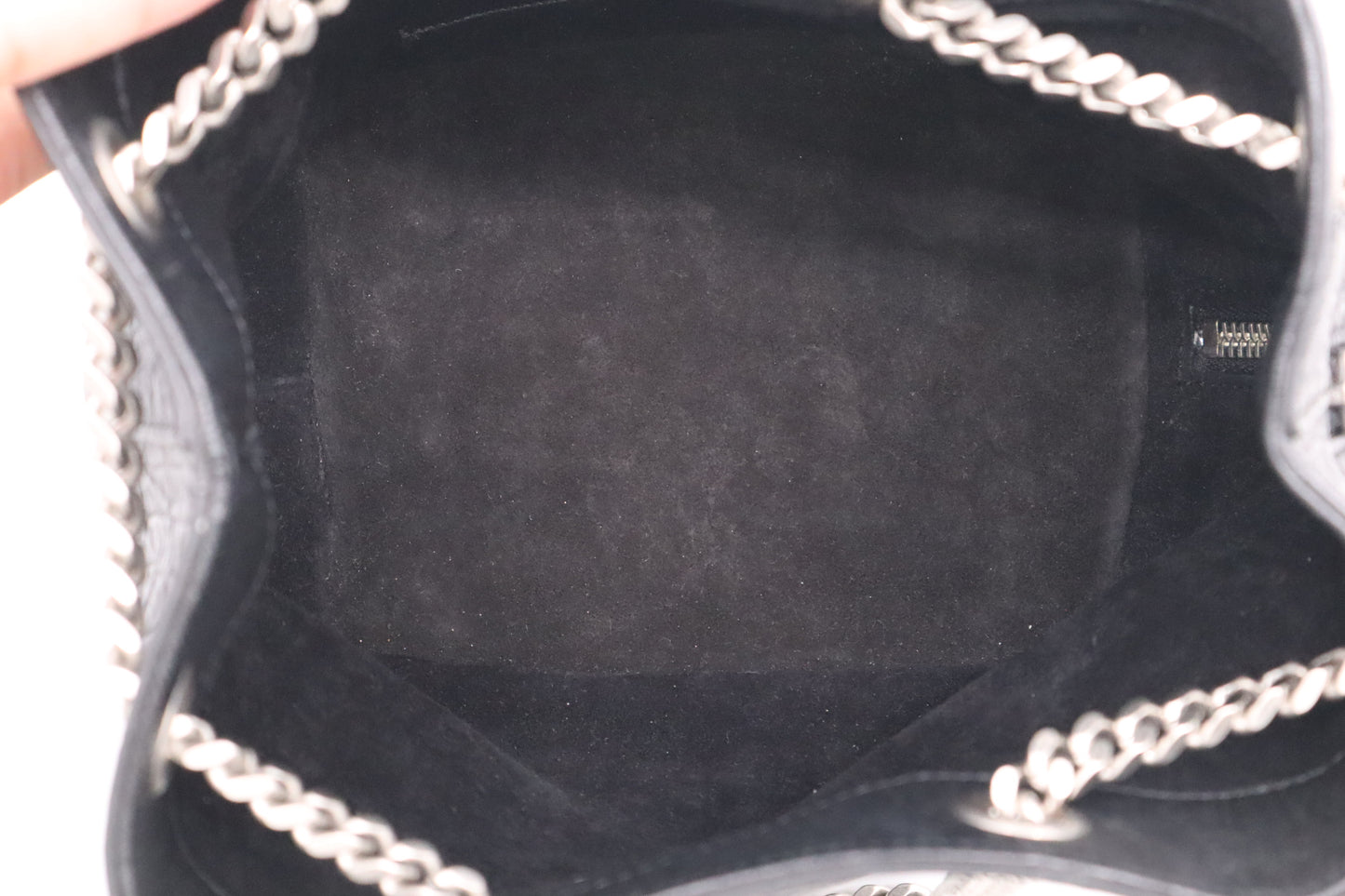 YSL Saint Laurent Mini Bucket Shoulder Bag in Black Leather