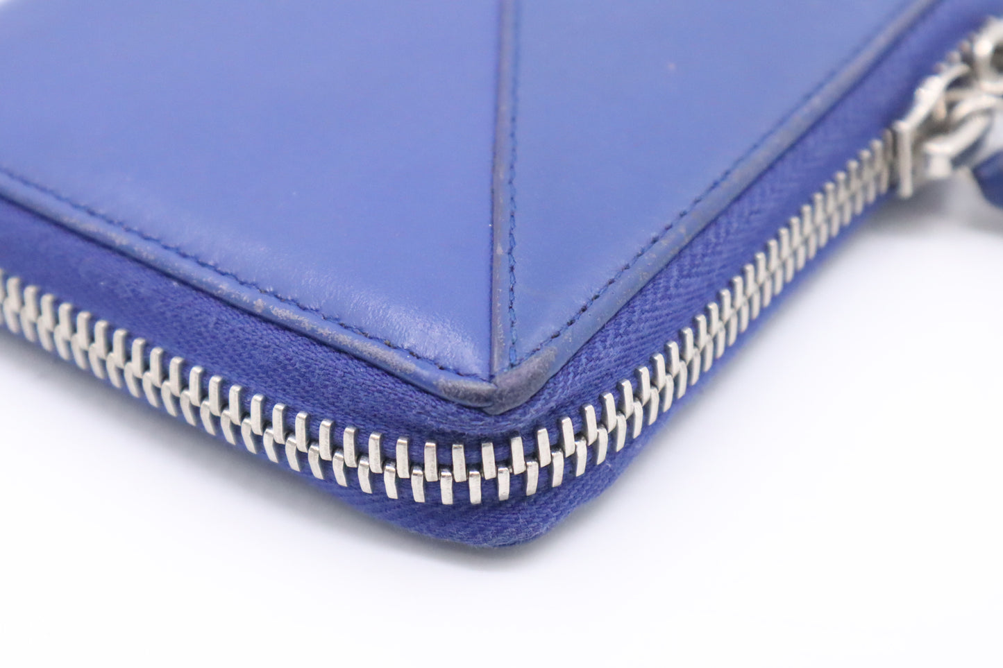 Balenciaga Zippy Long Wallet in Blue Leather