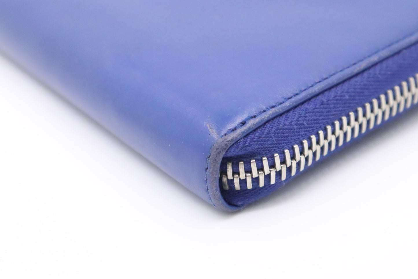 Balenciaga Zippy Long Wallet in Blue Leather