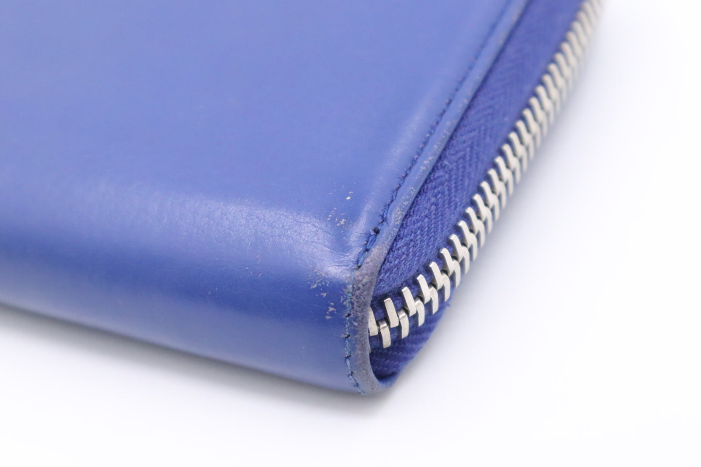 Balenciaga Zippy Long Wallet in Blue Leather