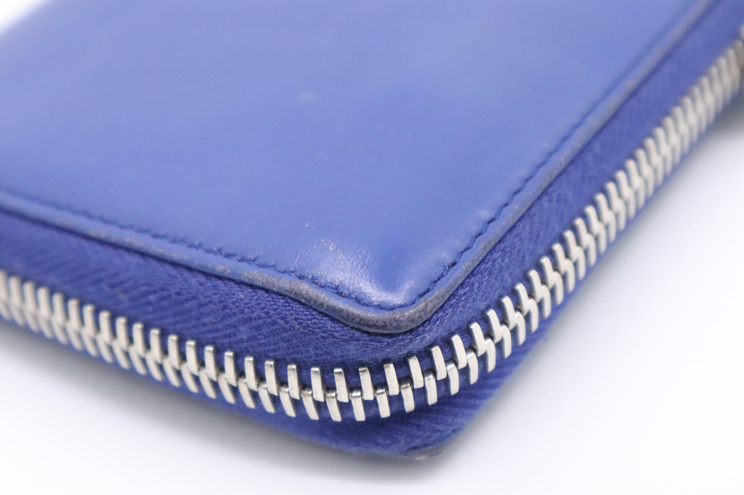 Balenciaga Zippy Long Wallet in Blue Leather