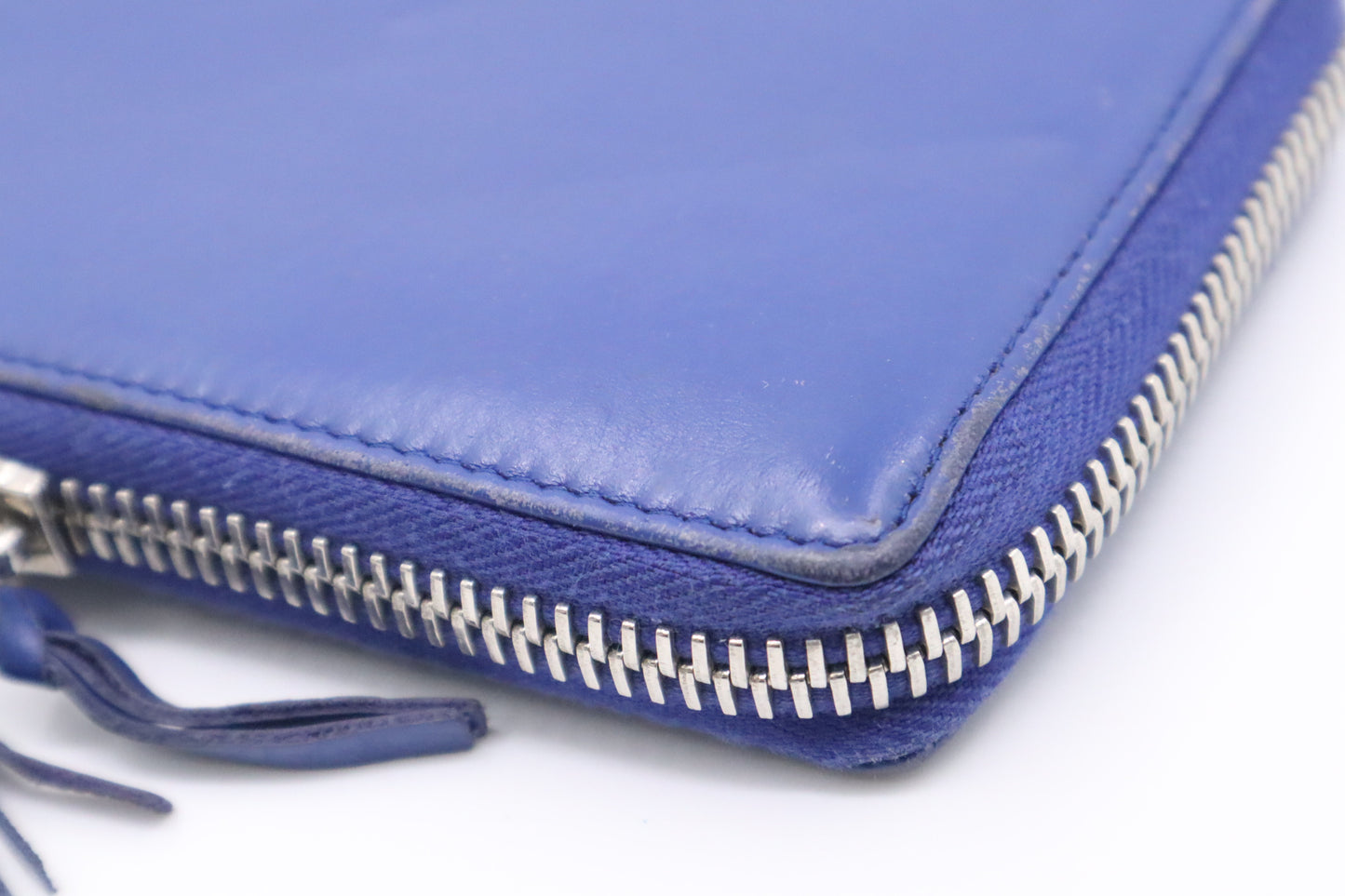 Balenciaga Zippy Long Wallet in Blue Leather