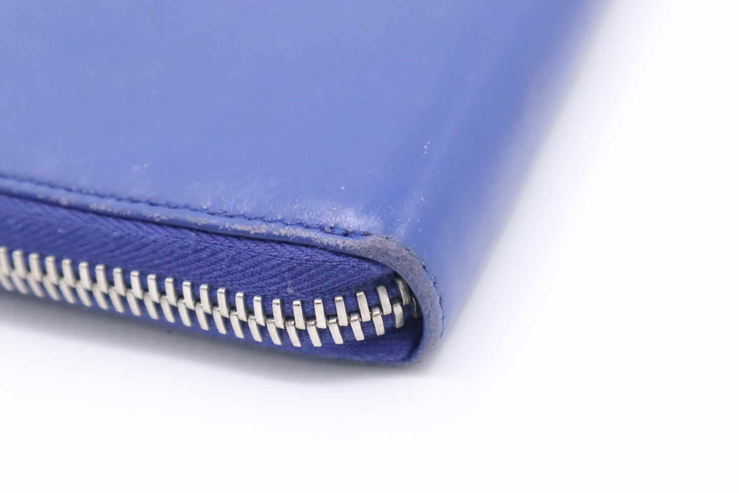 Balenciaga Zippy Long Wallet in Blue Leather
