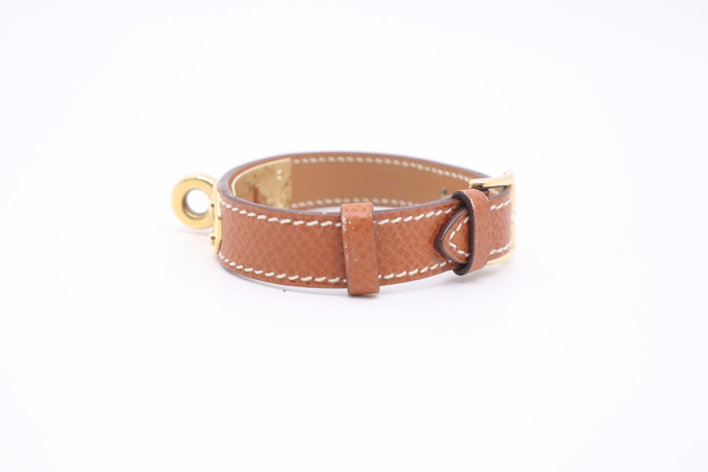 Hermes Kelly Bracelet in Brown Leather