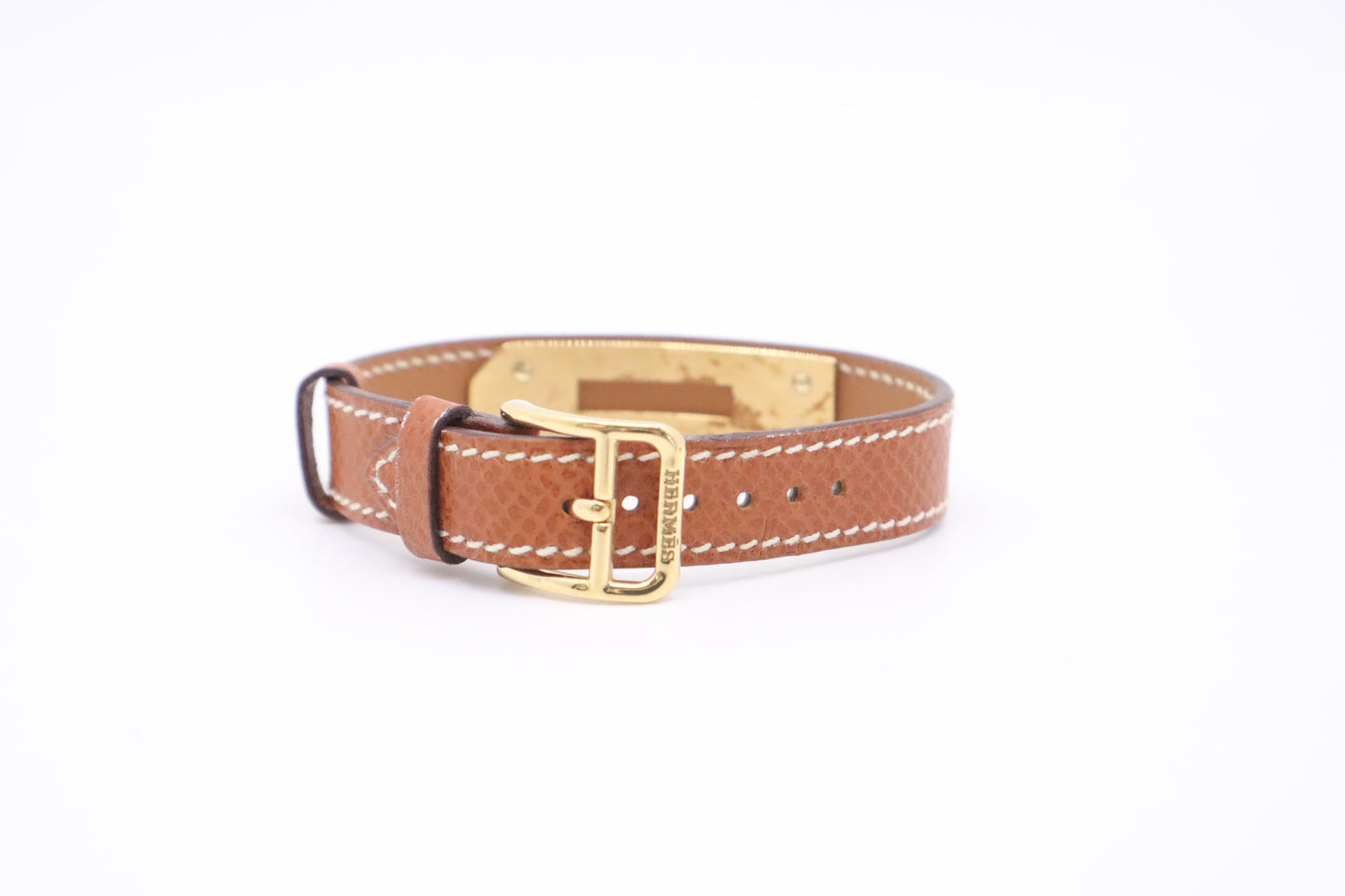 Hermes Kelly Bracelet in Brown Leather