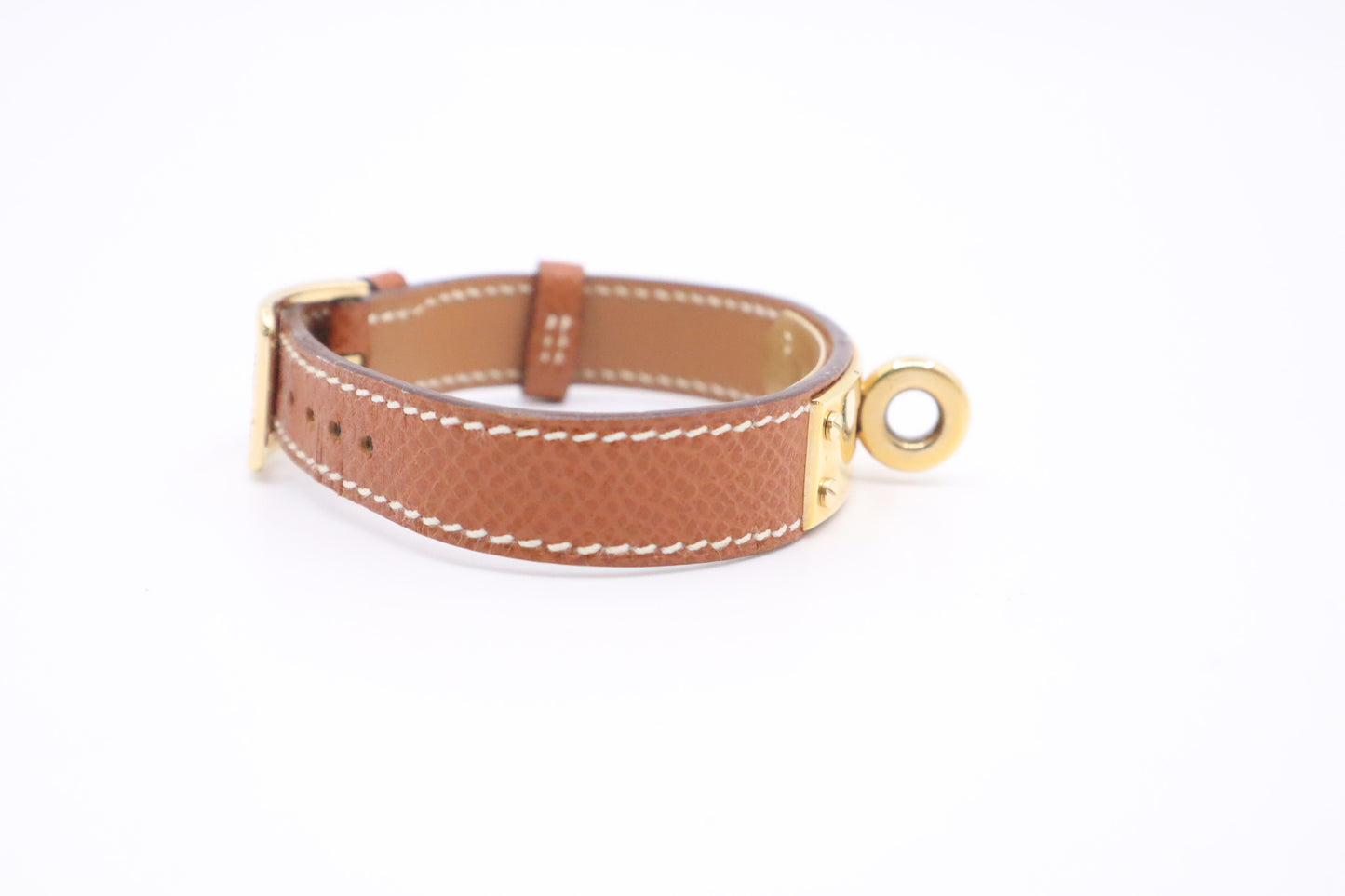 Hermes Kelly Bracelet in Brown Leather