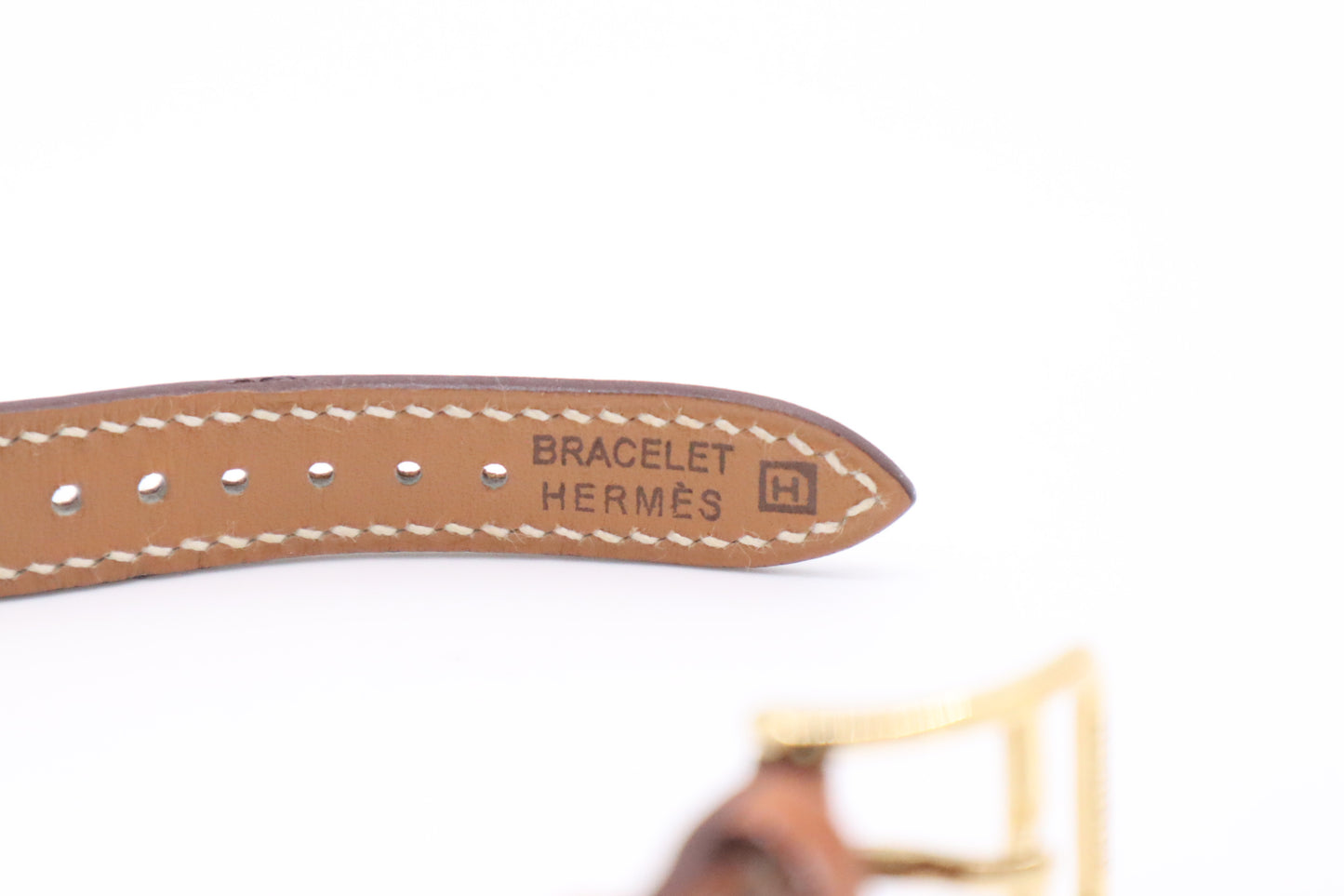 Hermes Kelly Bracelet in Brown Leather