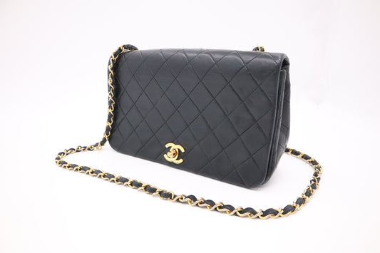 Chanel Full Flap in Black Mattelassé Leather
