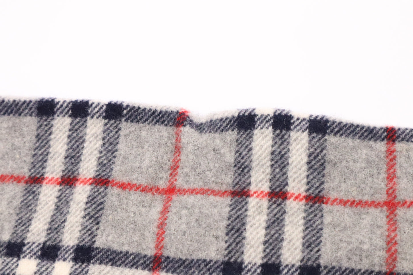 Burberry Scarf in Grey Checked Wool