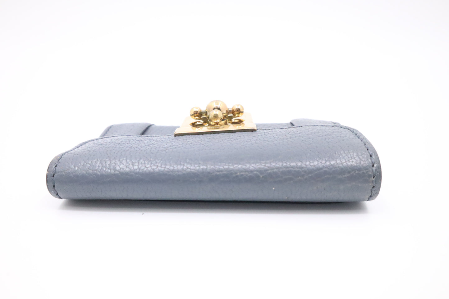 Chloe Elsie 6 Key Case in Blue Leather