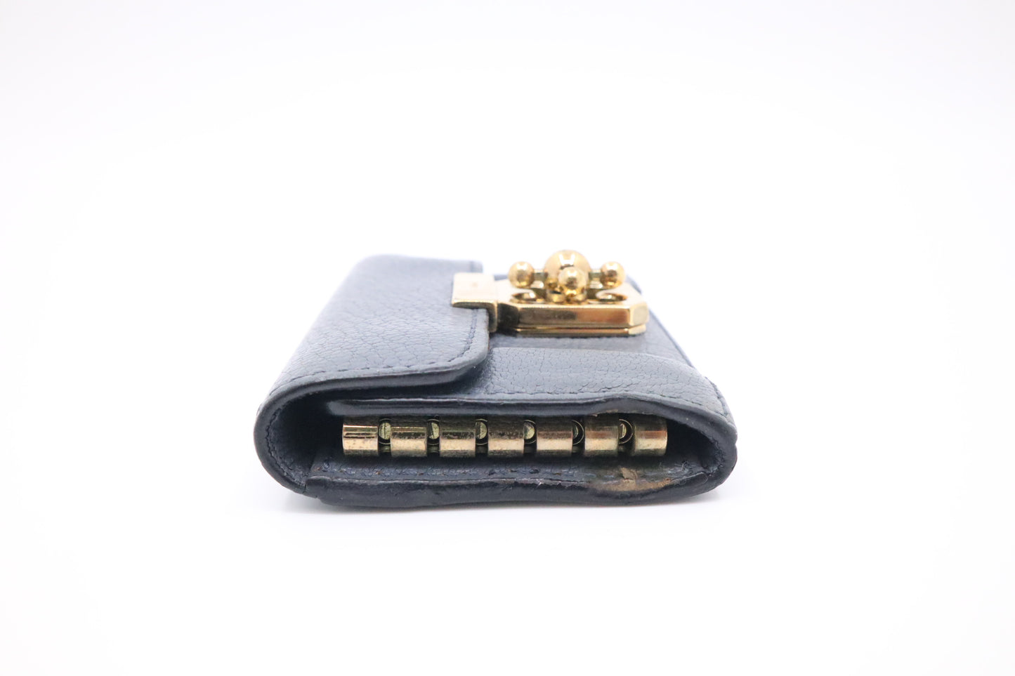Chloe Elsie 6 Key Case in Blue Leather