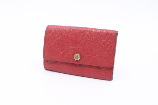 Louis Vuitton Multicles 6 in Red Empreinte Leather