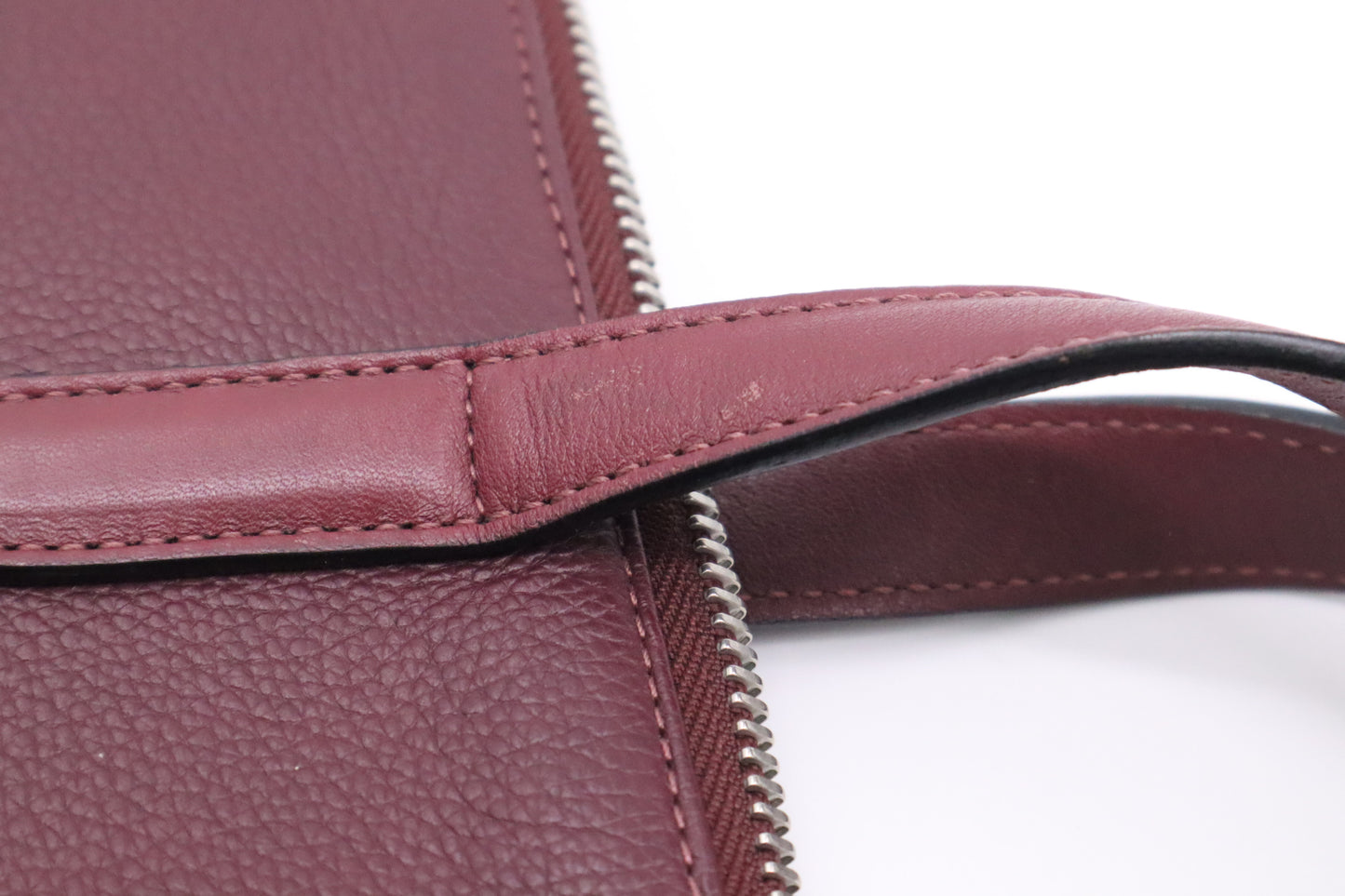 Loewe Briefcase in Burgundy Leather