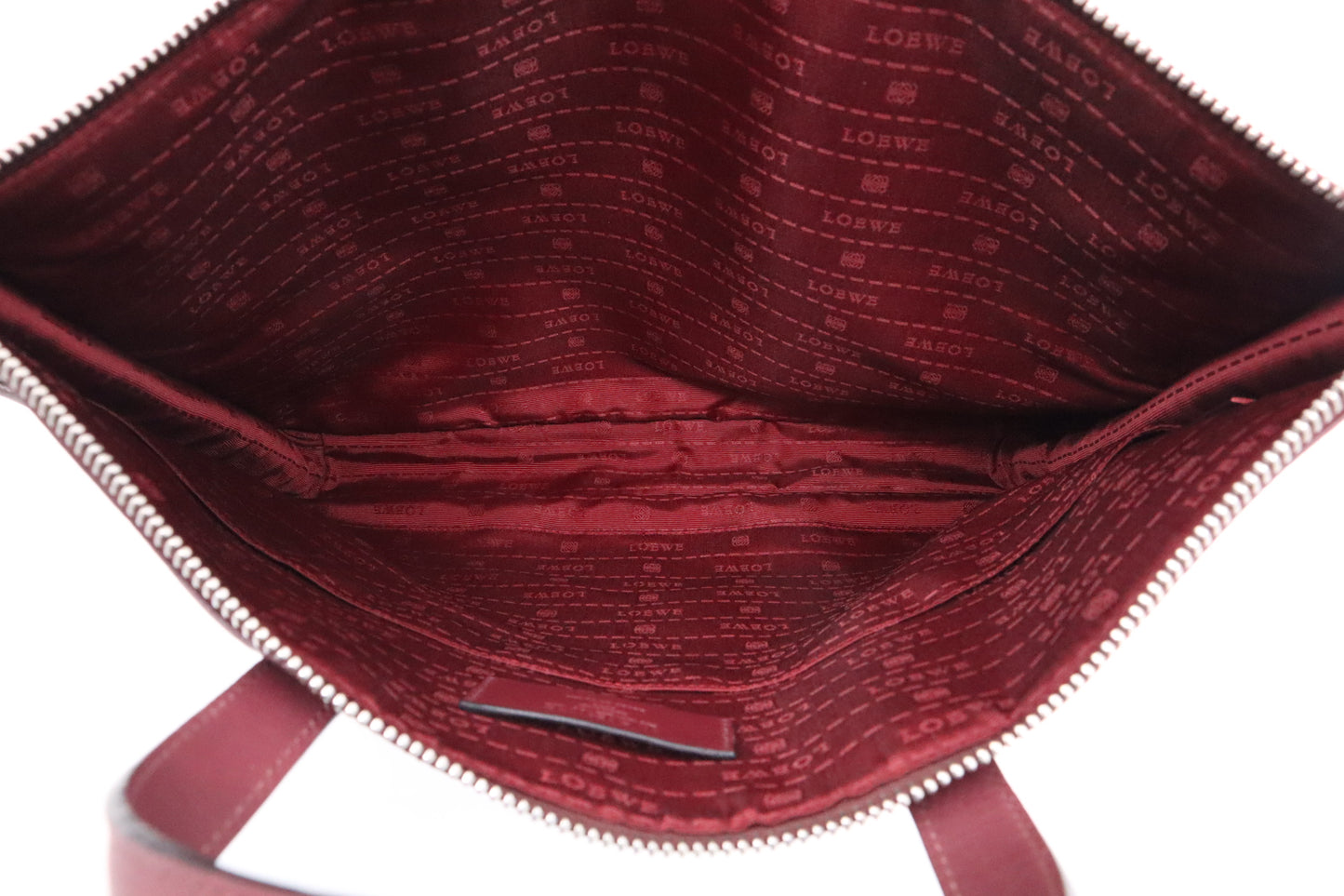 Loewe Briefcase in Burgundy Leather