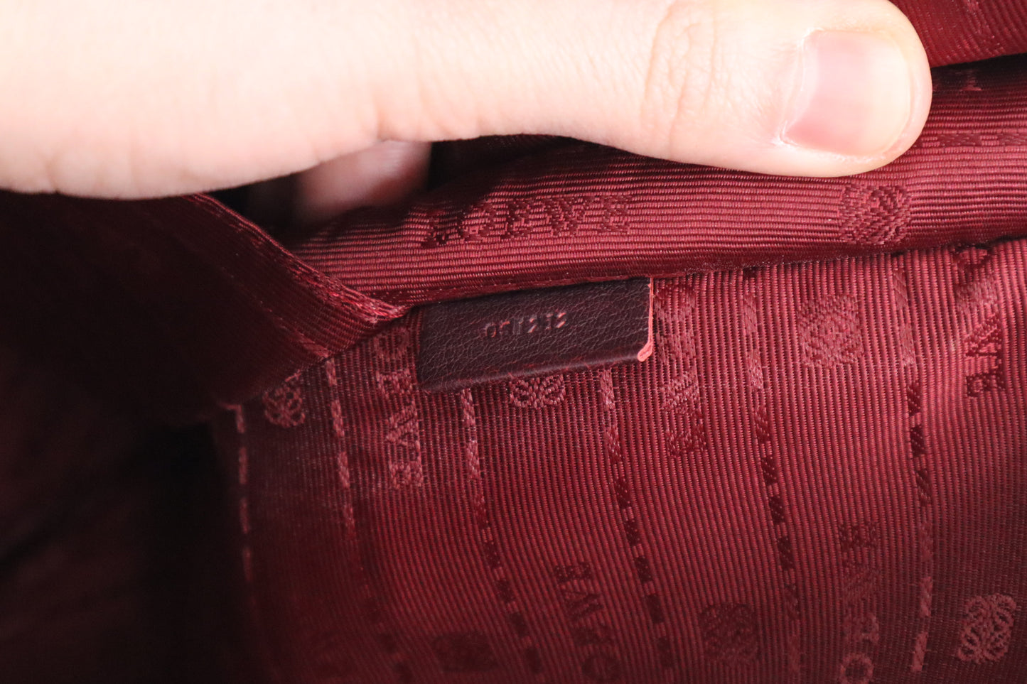 Loewe Briefcase in Burgundy Leather