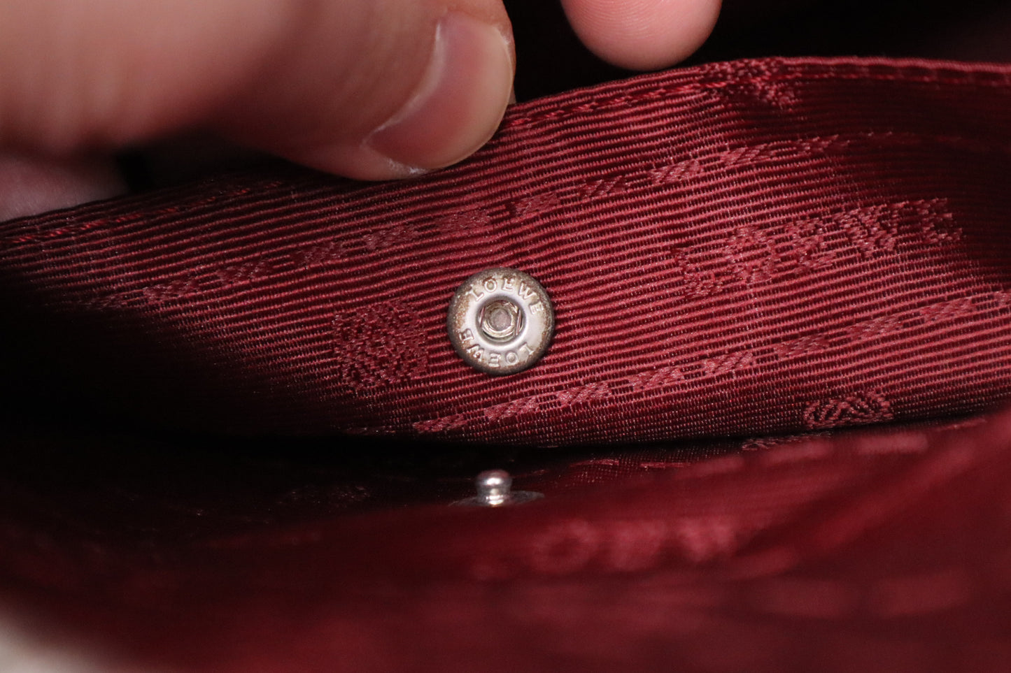 Loewe Briefcase in Burgundy Leather
