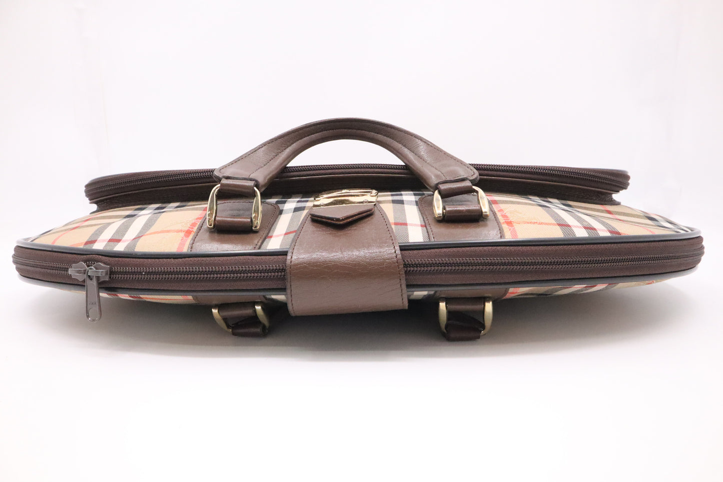 Burberry Travel Garment Bag in Brown Checked Canvas