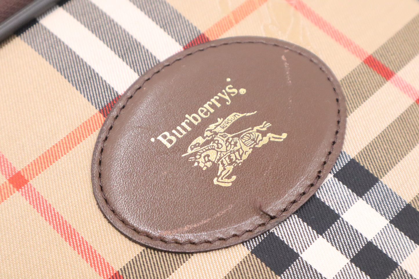 Burberry Travel Garment Bag in Brown Checked Canvas