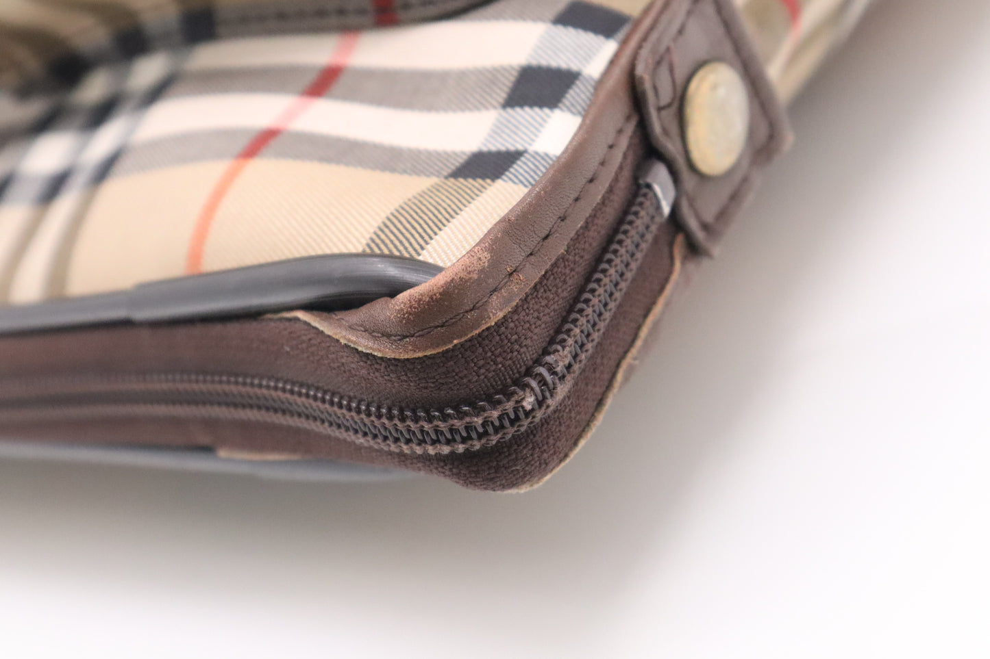 Burberry Travel Garment Bag in Brown Checked Canvas